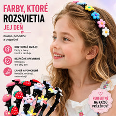 👑【5 kusov】Paličky, sponky a zapletené stuhy pre dievčatá