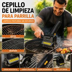 🔋🧹 Cepillo eléctrico inalámbrico para limpieza de barbacoas – batería de litio, multifuncional y fácil de usar 🔥🍖