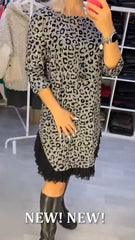 🔥🥰【S-3XL】Új téli divatos, csipkefűzött ruha, kényelmes és meleg