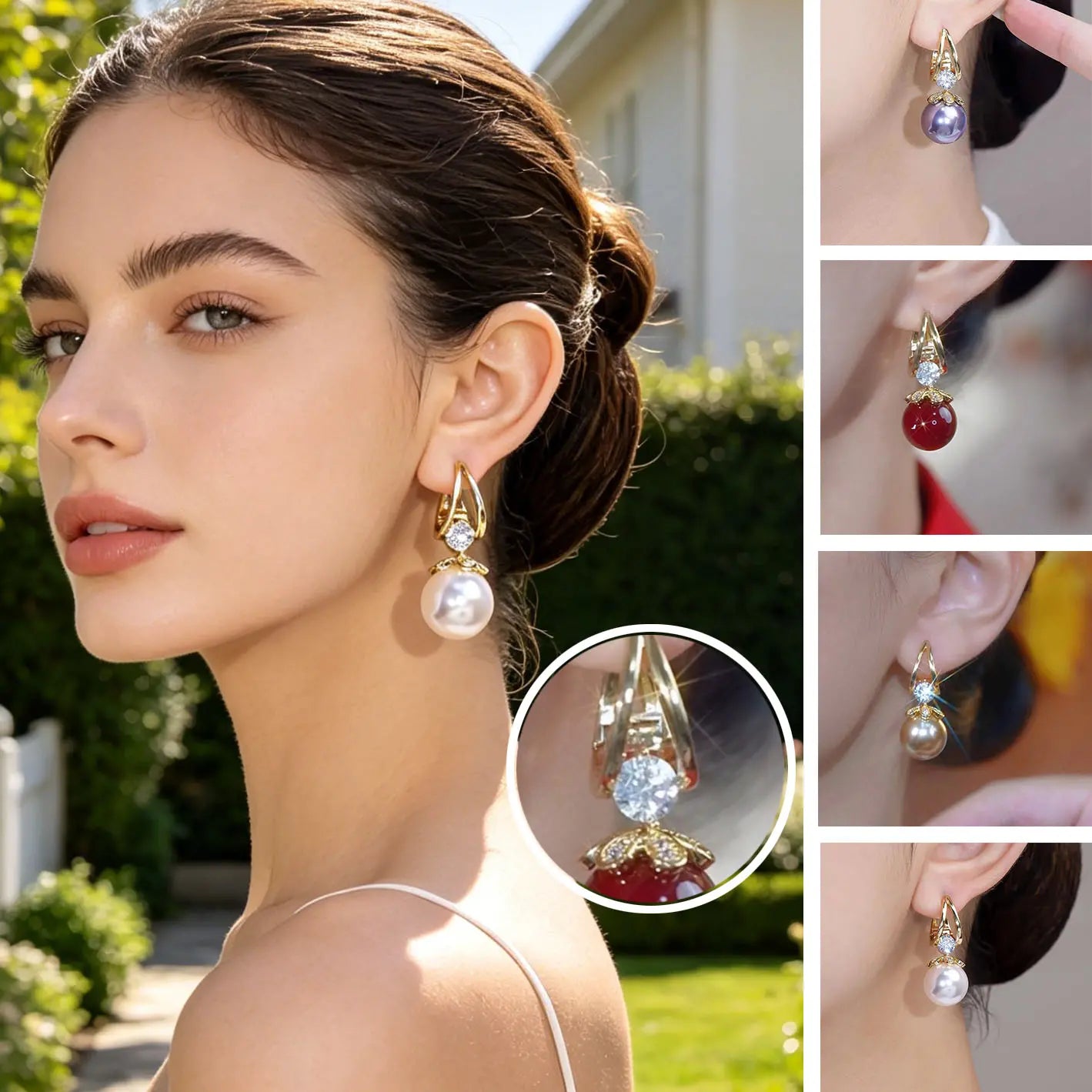 💋Pendientes de plata con perlas de lujo francés de nuevo estilo 2026
