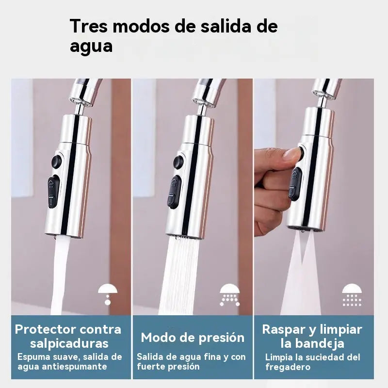 🚰🔥Boquilla de Filtro para Grifo con Giro de 360°