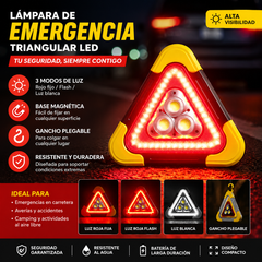 🔥Nuevo producto 2026🔥 Luz de advertencia triangular solar de emergencia tres en uno