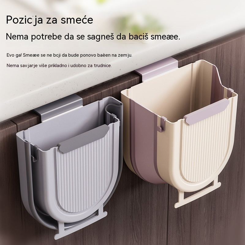 🗑️🚪Viseća sklopiva kanta za smeće za kuhinju, viseća kanta za smeće za vrata kućnog ormarića
