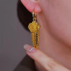 ✨💎Pendientes rosas de oro de 14k