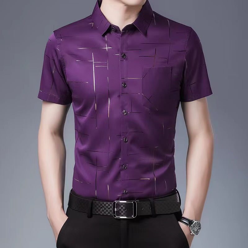 🧊🧊(M-4XL) Camisa de seda helada de verano para hombre