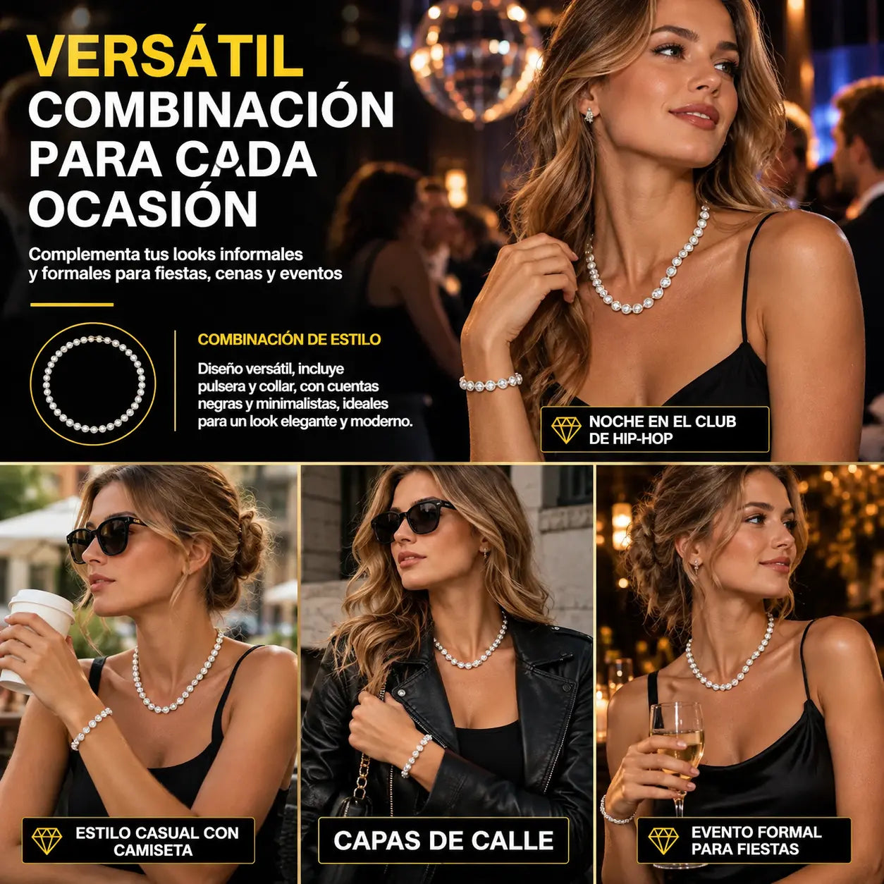 💎 Prihranite kar 50 %! ✨ Unisex ogrlica v hip-hop slogu z okrasnimi kamenčki in vrhunskim, brezhibnim premazom – trendovski videz za urbani ples, ki drzno odraža vašo osebnost. 🎤