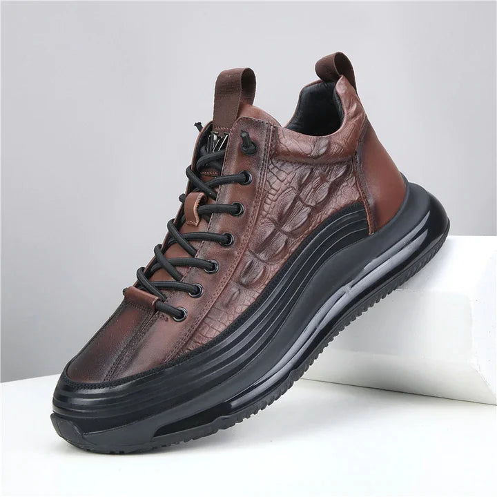 【38-48】Zapatillas italianas de lujo con estampado de cocodrilo
