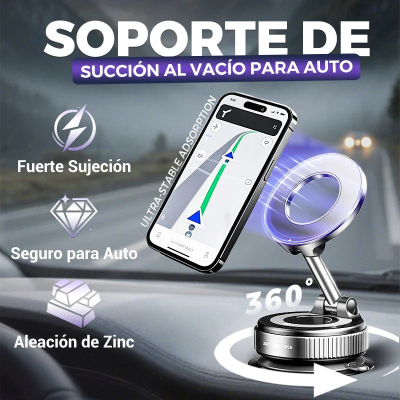 🔥 ¡OFERTA RELÁMPAGO! 🔥 📱 Soporte Magnético 360° para Móvil – ¡Manos libres en cualquier lugar! 🚗 Súper adherencia • Rotación completa • Instalación en segundos