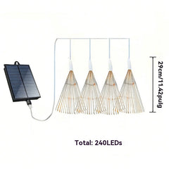 Guirnalda de luces solares de fuegos artificiales para patios y fiestas