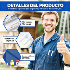 【10 unidades】🛠️ Rotulador permanente oleoso de secado rápido – Punta fina de precisión para metal, plástico, madera y más ⚡