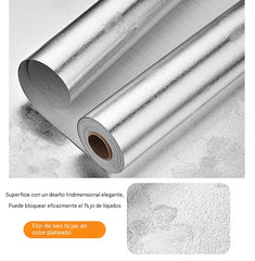 【40cm*5m】🛡️ Lámina Adhesiva de Aluminio Removible – Antigrasa, Resistente al Calor y Fácil de Limpiar