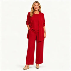 ✨【S-5XL】Elegante conjunto de tres piezas de mujer de corte holgado