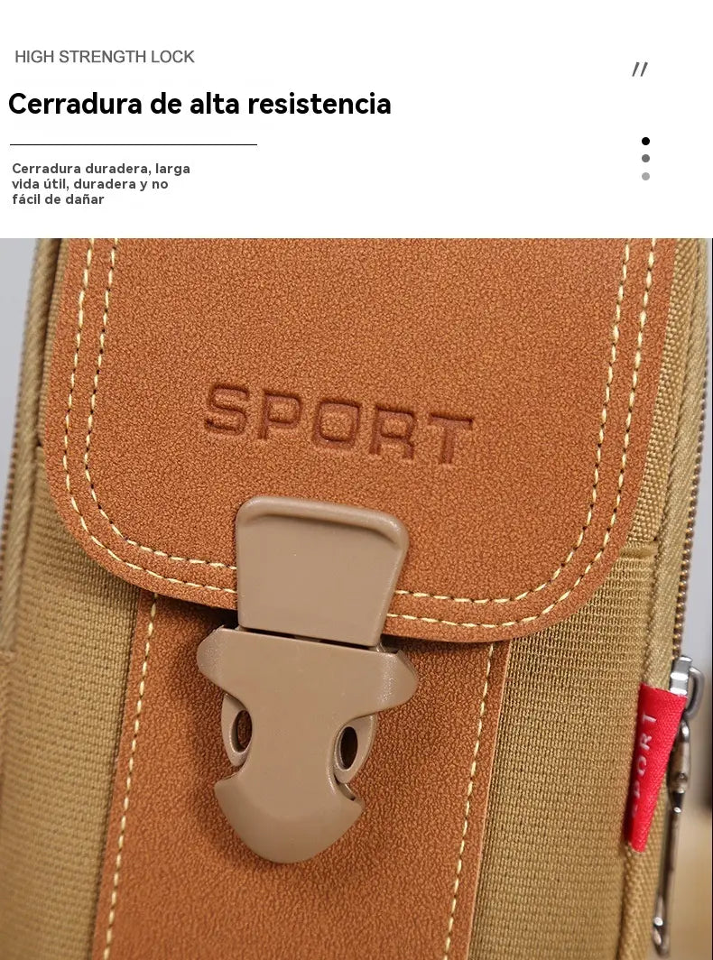 【📢50% de descuento】Bolso para teléfono móvil informal para hombre, bolso deportivo multifuncional para exteriores