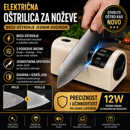 ⏳ Popust od 40% na ograničeno vrijeme! 🔪 Višenamjenski bežični električni oštrač za noževe, punjiv ✨