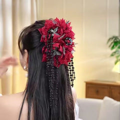 🔥✨【Compre uno y llévese otro gratis】【🌺2026 nuevos accesorios para el cabello】Pasador de pelo con cuentas de encaje floral