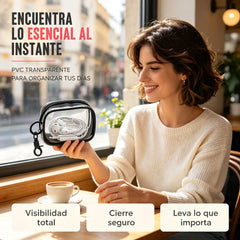 🔍✨ Bolsa de Almacenamiento Transparente Colgante para Cables y Accesorios | Organizador Portátil para Viajes y Uso Diario 🎧