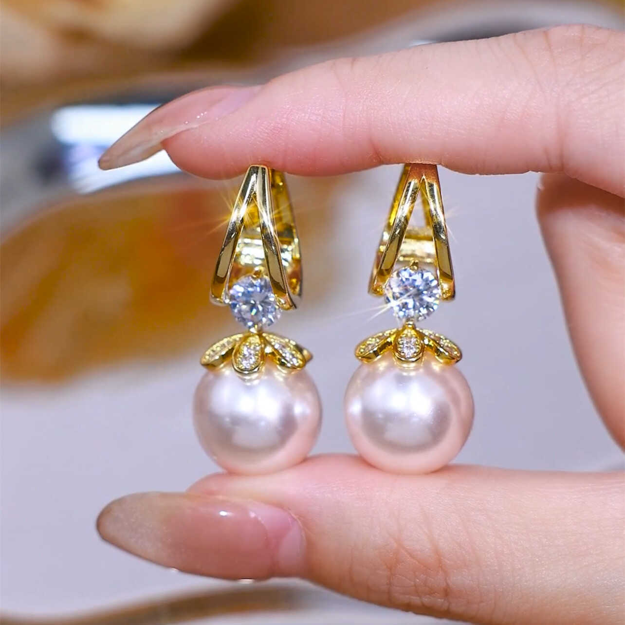 💋Pendientes de plata con perlas de lujo francés de nuevo estilo 2026