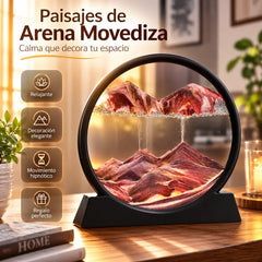Adornos de arenas movedizas 3D para decoración del hogar con forma de montaña y río antiguos