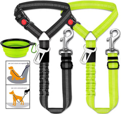 🐶🐕【2 pieza 26 euros】 Cinturón de seguridad para perros y correa para pasear (2 en 1)