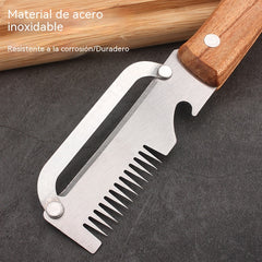 ✅Compra 1 y llévate 1 gratis (2 artículos) 🧅🔪 Pelador de cocina multifuncional 3 en 1: ¡Pela, corta y abre botellas! 🔥