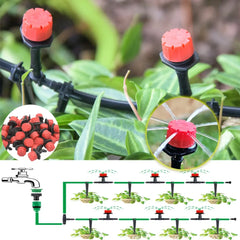 🌱💦【50 piezas】Aspersor de riego con caudal de agua ajustable de 8 orificios