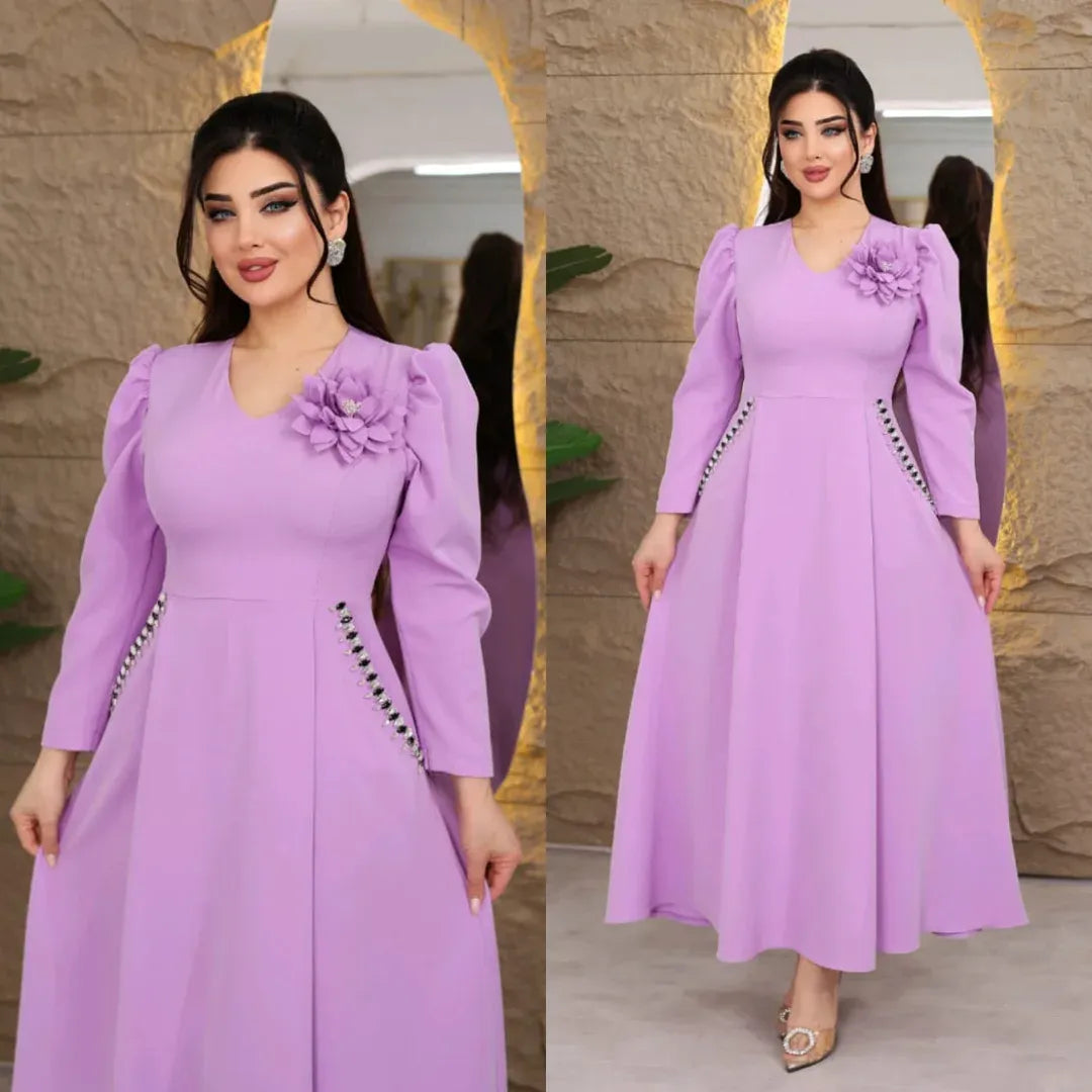 🔥🔥【S-5XL】【40-120kg】🥰 👗Nuevo vestido de moda otoño e invierno 2025 con estampado grande