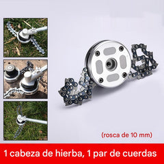 🔥✨【Cabeza de hierba + cadena】🔥 Cabezal universal para desbrozadora de cadena🌿✂️⚙️