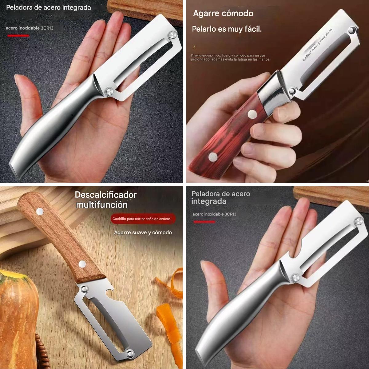 Un juego de 4 piezas cuesta solo 25 euros 🍴✨ Pelador de verduras multifuncional para la cocina