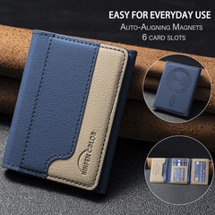 Cartera magnética tríptico con tarjetero, tarjetero universal para teléfono móvil con ventosa en la parte posterior.