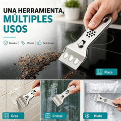 ✨ Espátula Limpiadora Multiusos de Acero Inoxidable – Herramienta Profesional para Cocina, Azulejos, Paredes y Pisos 🛠️