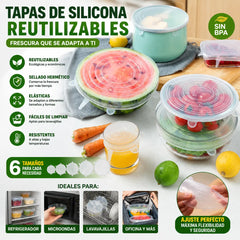 📢📢 ¡50% de descuento! 🥗✨ Tapa reutilizable de silicona apta para alimentos