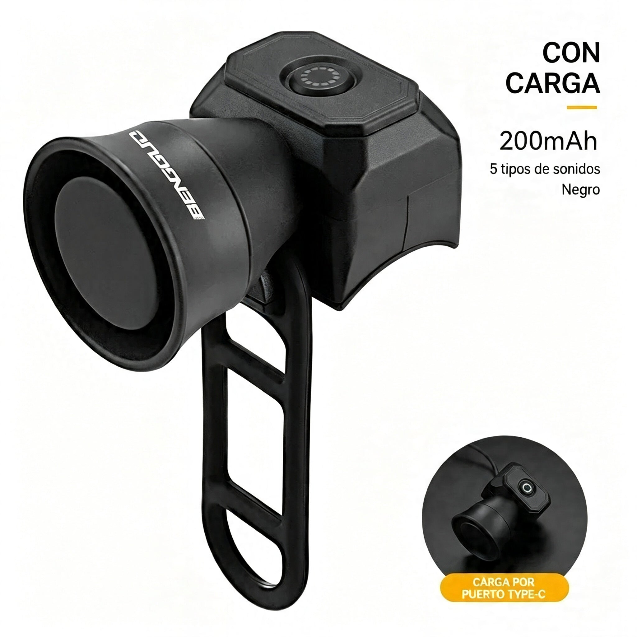 🔔2 unidades a 28 euros⚡ Claxon Eléctrico para Bicicleta 120 dB – Recargable por Tipo‑C, Impermeable IP4, Campana de Seguridad para MTB y Plegable 🚲💨