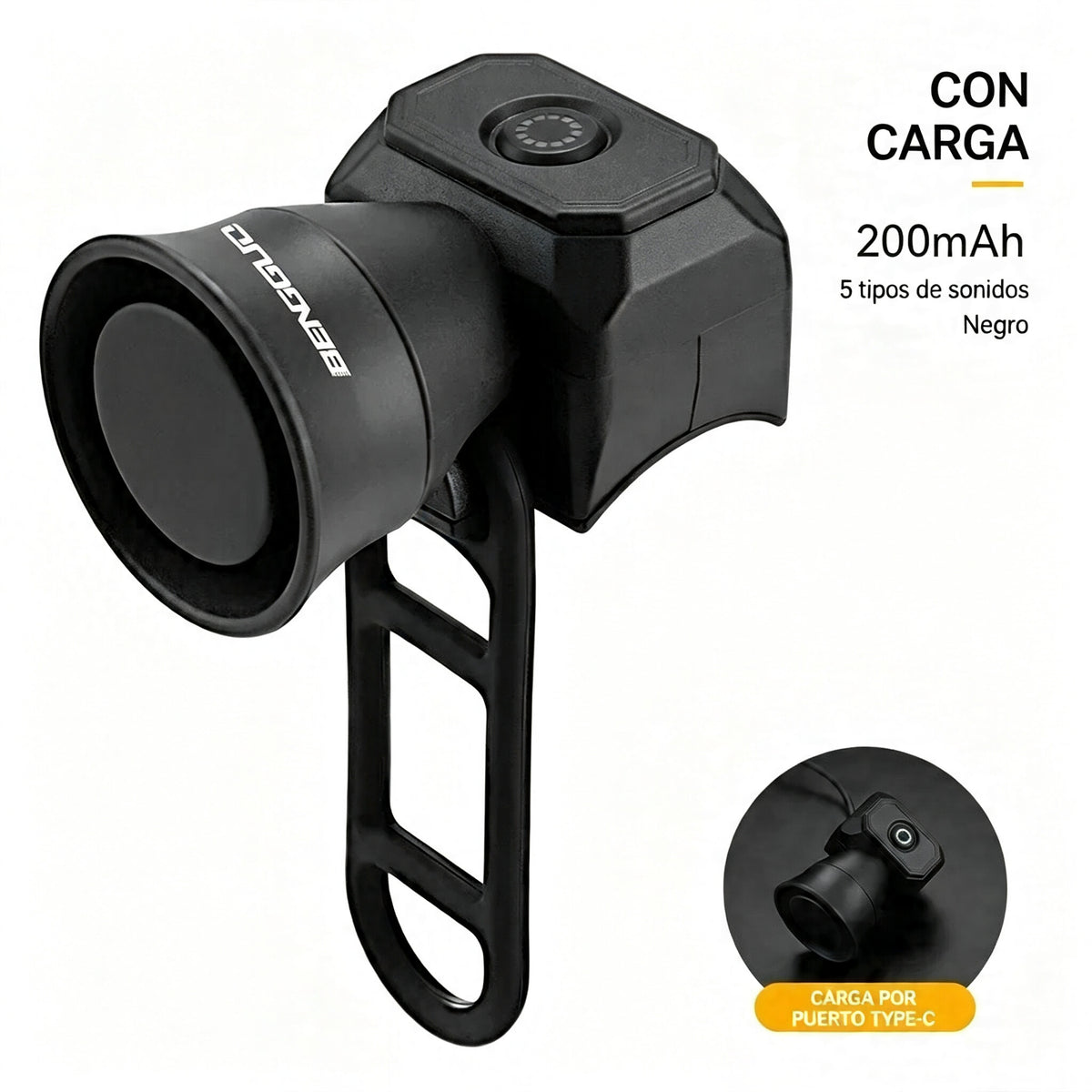🔔2 unidades a 28 euros⚡ Claxon Eléctrico para Bicicleta 120 dB – Recargable por Tipo‑C, Impermeable IP4, Campana de Seguridad para MTB y Plegable 🚲💨
