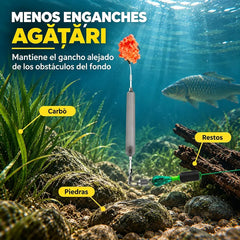 🎣 Bajo Antienganche con Anzuelos Montados – Kit Listo para Pescar | Acero al Carbono 🐟
