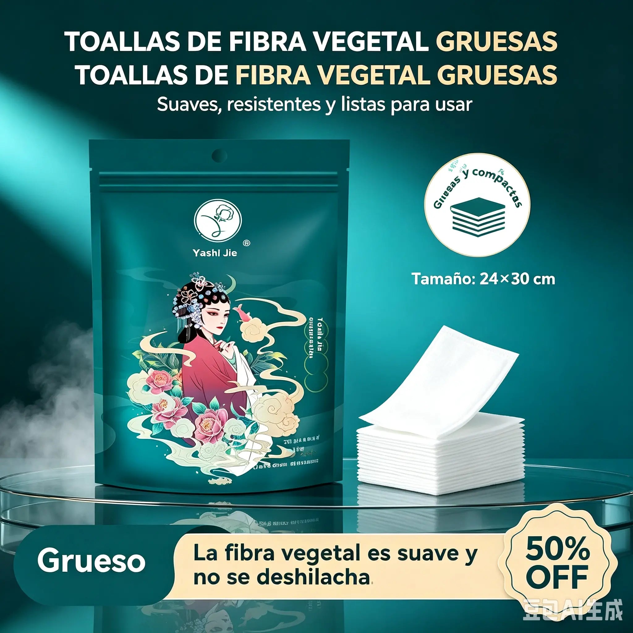 【🔥60 piezas】Toallas portátiles desechables comprimidas, agrandadas, engrosadas y reutilizables