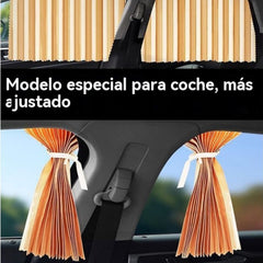 🔥【Juego de 4 piezas】 Cortina parasol con riel deslizante para ventana de coche y aislamiento térmico