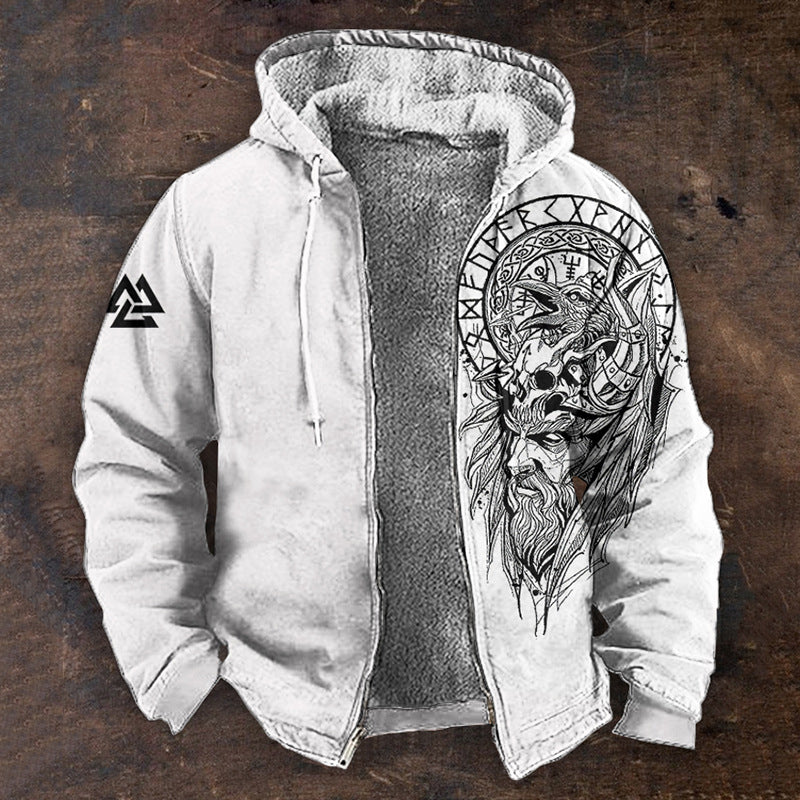 👨‍💻🧥✨【S-5XL】🔥Nueva chaqueta retro de hombre con cremallera y estampado digital 3D.