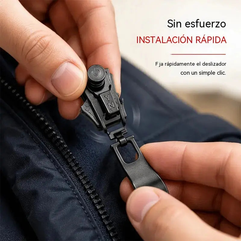🥳【2 juego de 6 piezas】💞 Reparación rápida de cremalleras: diseño de fácil colocación, no requiere herramientas, material de aleación duradero✅