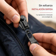 🥳【2 juego de 6 piezas】💞 Reparación rápida de cremalleras: diseño de fácil colocación, no requiere herramientas, material de aleación duradero✅