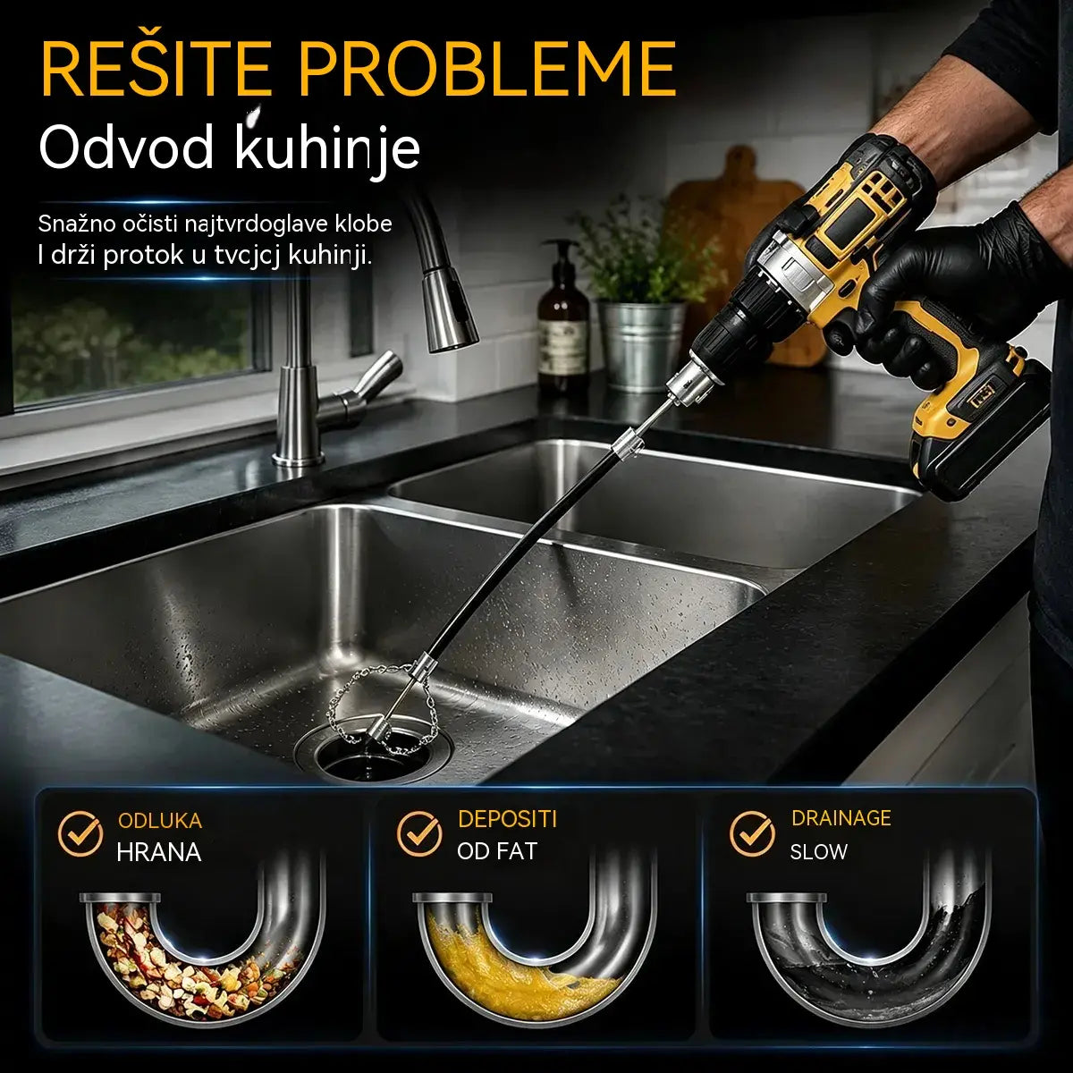 Alati za odčepljivanje odvoda i WC školjki