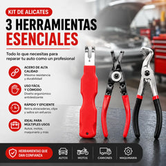 【3 pieza】🔧🚗Juego de alicates multifuncionales para reparación de automóviles