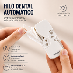 [2 juegos]Caja de almacenamiento automático de hilo dental con doble apertura, ideal para viajes.