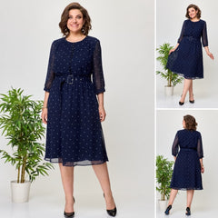 🔥【S-5XL】2024 verano nuevo vestido de gasa, cómodo, elegante, de alta calidad, más ropa de mujer de tamaño