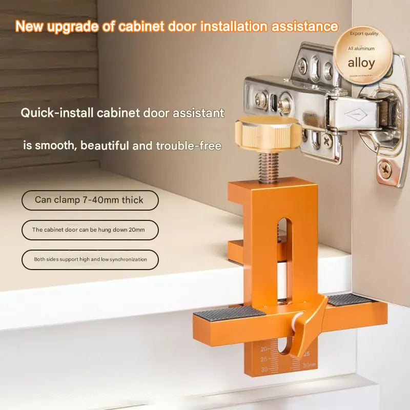 📢📢¡50% DE DESCUENTO! 🔥Posicionador de montaje de puerta de gabinete de aleación de aluminio ajustable para 7-40 mm