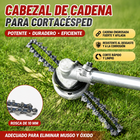 🔥✨【Cabeza de hierba + cadena】🔥 Cabezal universal para desbrozadora de cadena🌿✂️⚙️