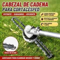 🔥✨【Cabeza de hierba + cadena】🔥 Cabezal universal para desbrozadora de cadena🌿✂️⚙️