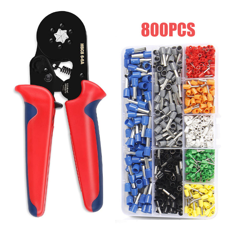 【Alicates+800pcs】Alicates para prensar extremos de tubos