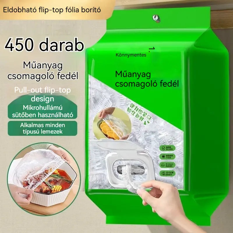 🥗✨ 450 eldobható ételfedő | Rugalmas fedők tányérokhoz, tálakhoz és edényekhez
