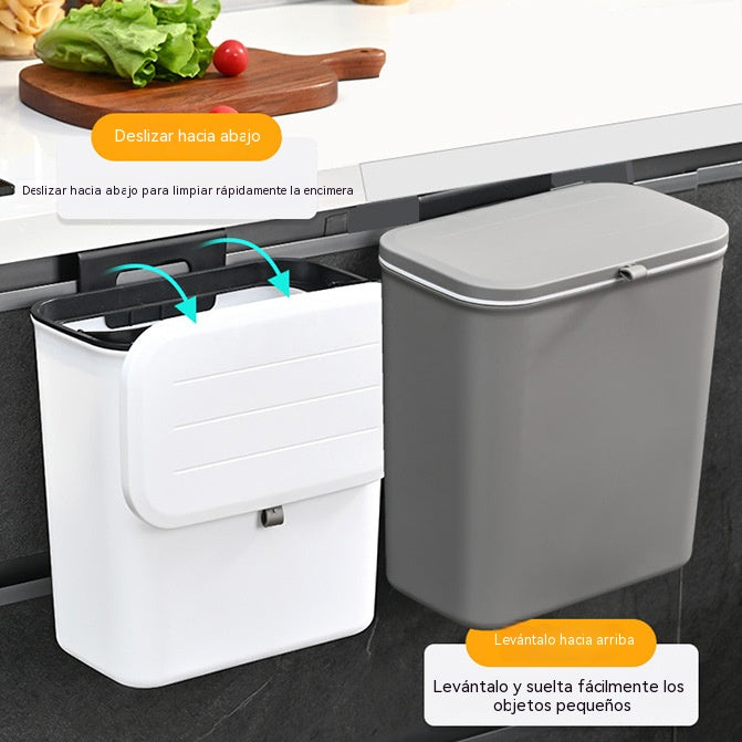 Papeleras de pared, contenedores de basura de pared para oficina y cocina.