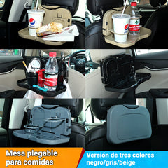 🚗Mesa de comedor pequeña para coche, mesa plegable con función de almacenamiento.